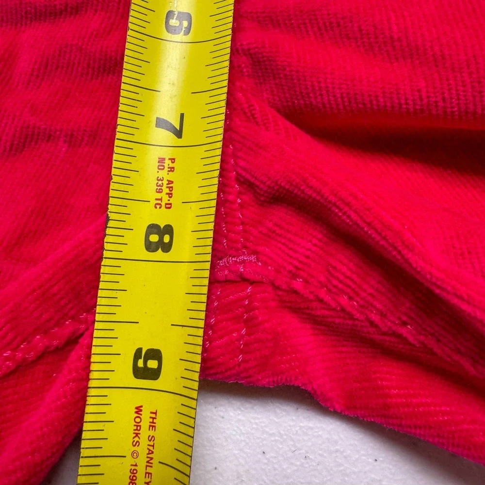 Gap Stretch Jegging Pants Girls‎ 14 Regular Red Corduroy Skinny Mid Rise Denim